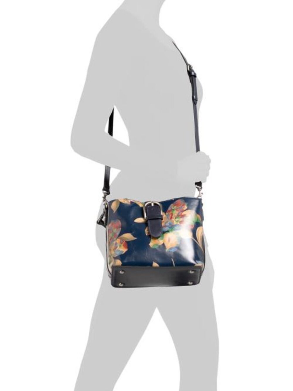 PATRICIA NASH Leather Irving Top Handle Bucket With Crossbody Strap - Picture 5 of 5